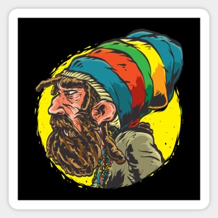 Rastaman Head Sticker